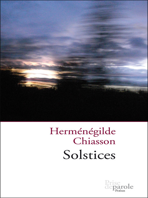 Title details for Solstices by Herménégilde Chiasson - Available